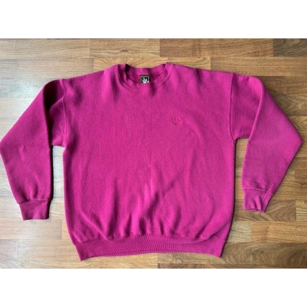Vintage 90s USA Olympics Medium Pink Purple Sweatshirt Pullover JC Penney‎